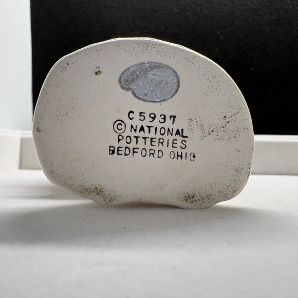 Vintage 1950s Lady Head Vase Napcoware Pearl Earrings Long Lashes c5937 - Picture 6 of 8